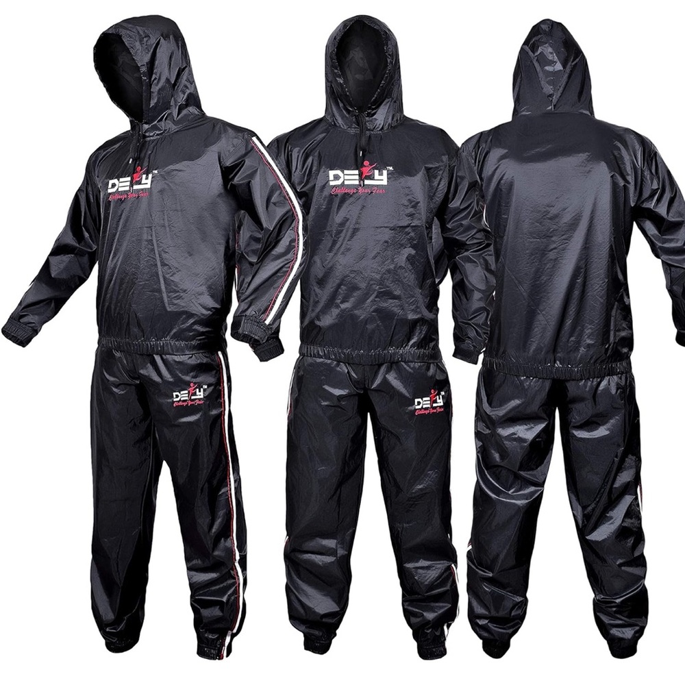 Black Hooded Tracksuit Set for Women